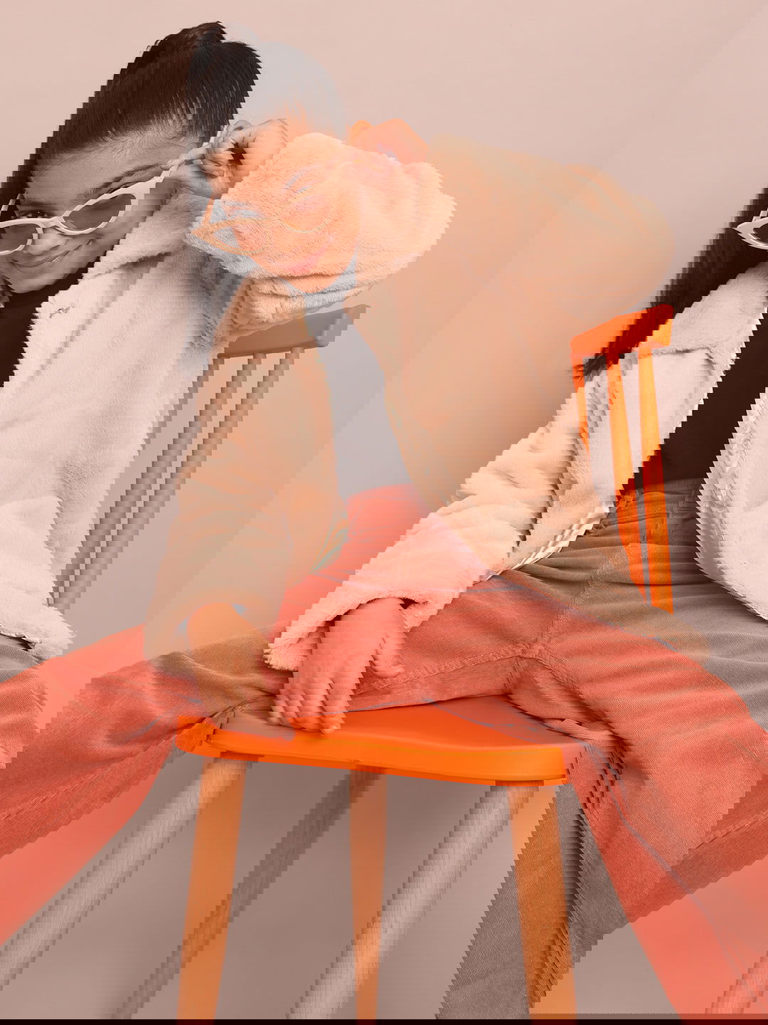 Soft Furr long jacket - Main Image