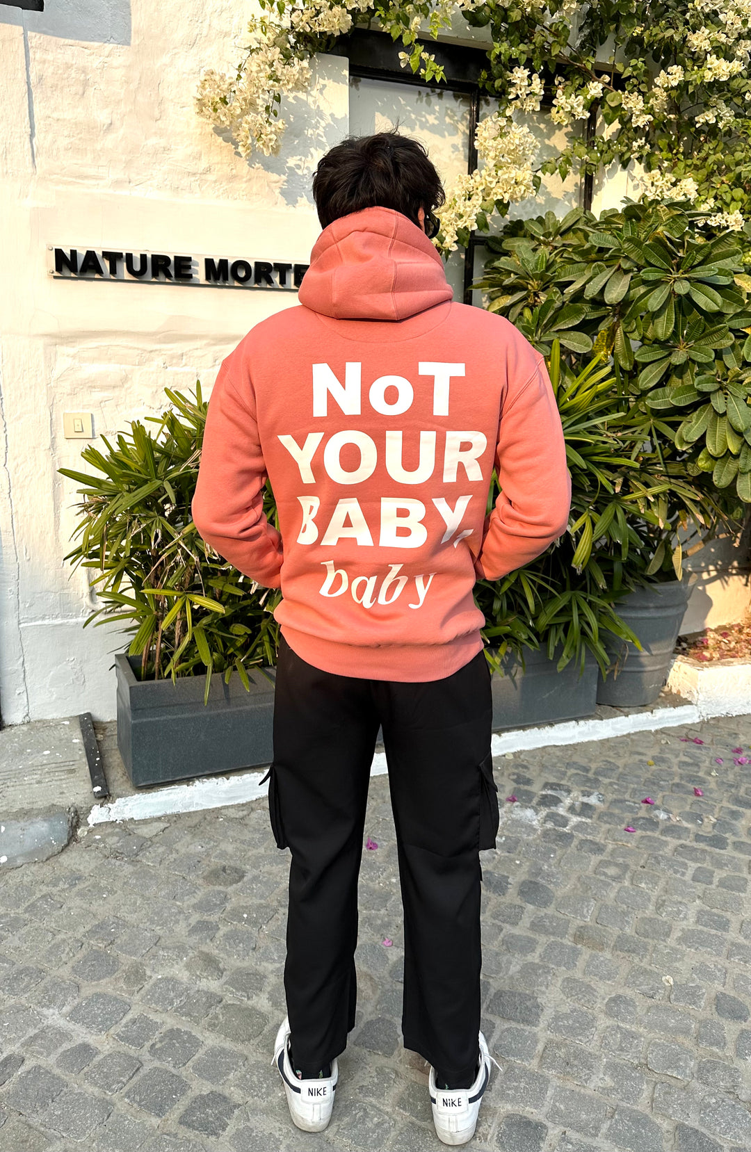 BUY LAZYFOX-NOT YOUR BABY,BABY HOODIE PINK FOR MEN
