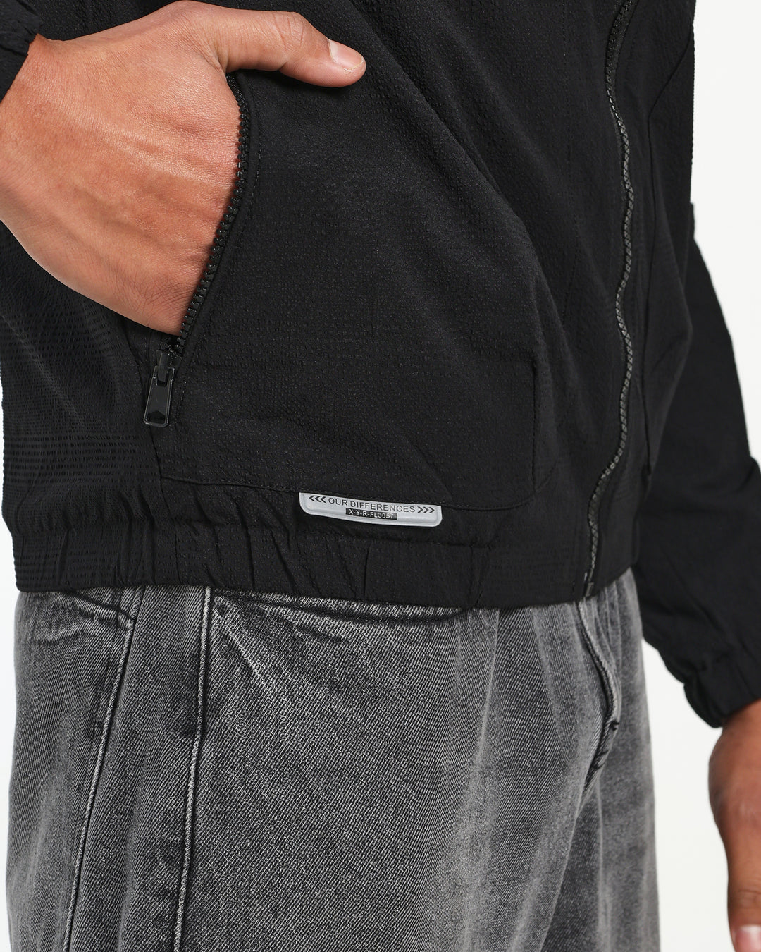 Lightweight Parachute Balck Utility Jacket