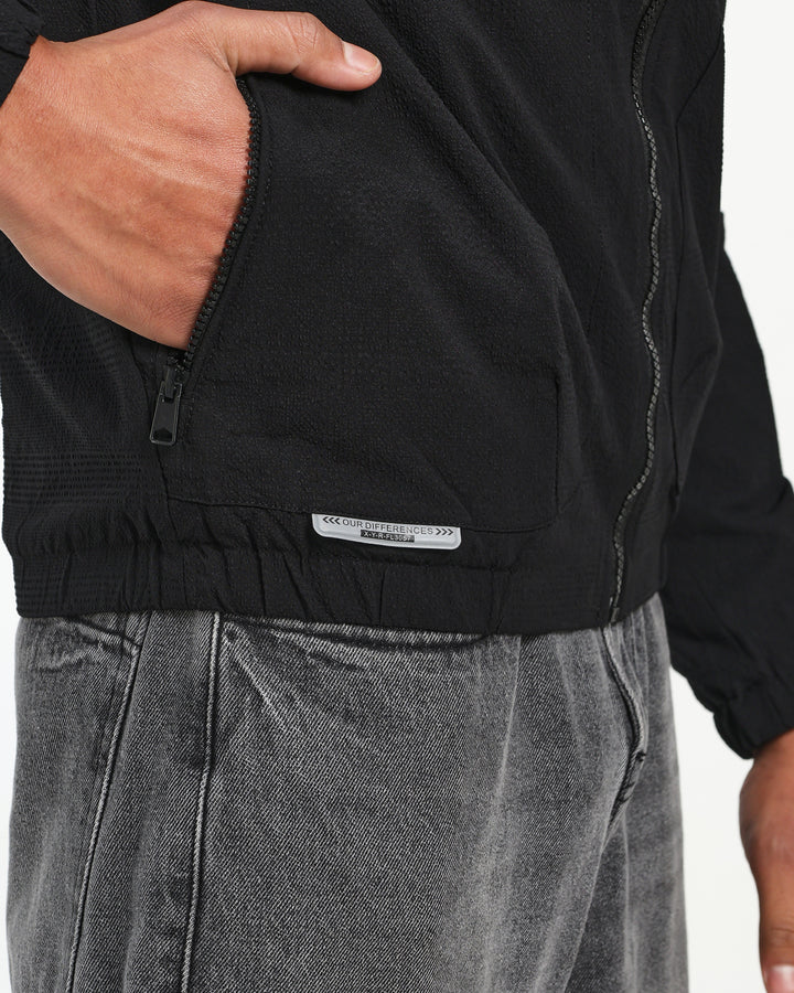 Lightweight Parachute Balck Utility Jacket