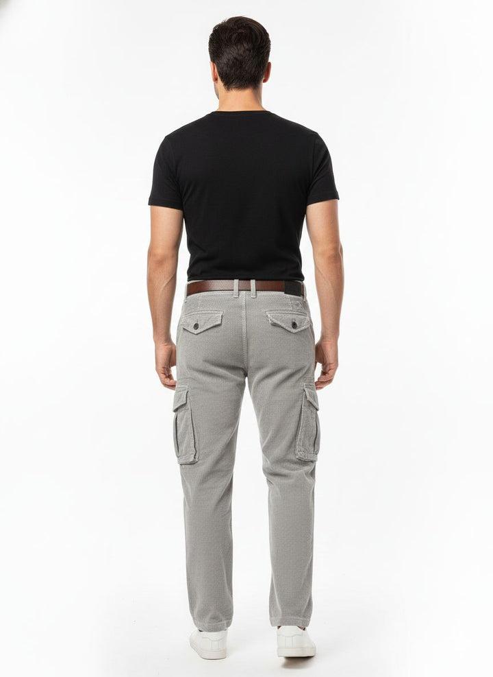 Men’s Grey Corduroy Cargo Pants
