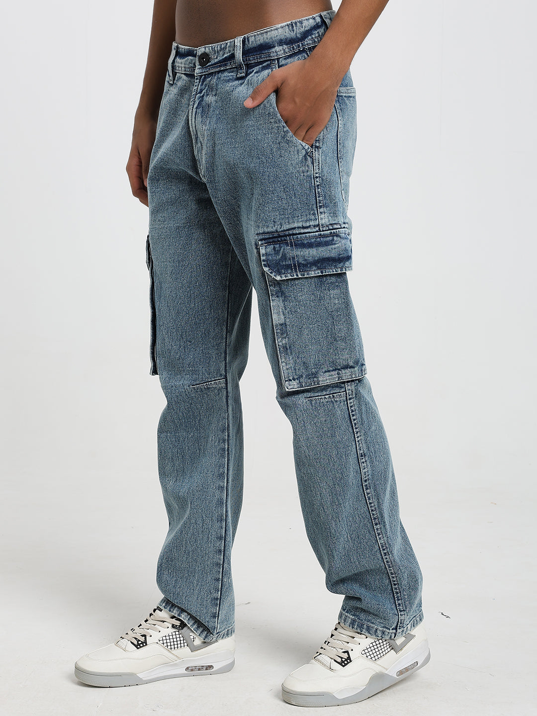 Men’s Vintage Wash Cargo Jeans