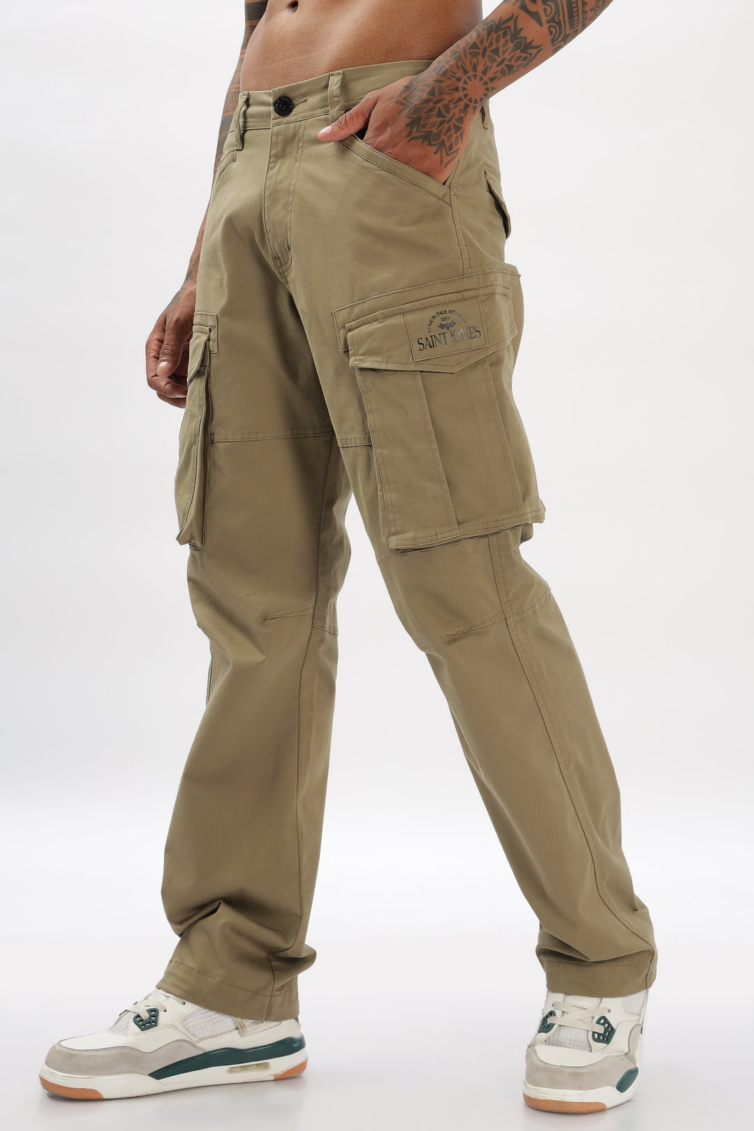 NEW BEIGE COTTON CARGO 6-POCKETS