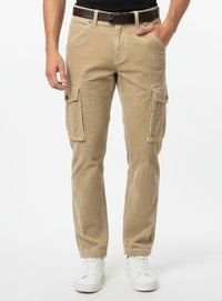 Men’s Beige Corduroy Cargo Pants