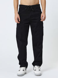 Men's Dobby stretch straight cargo black