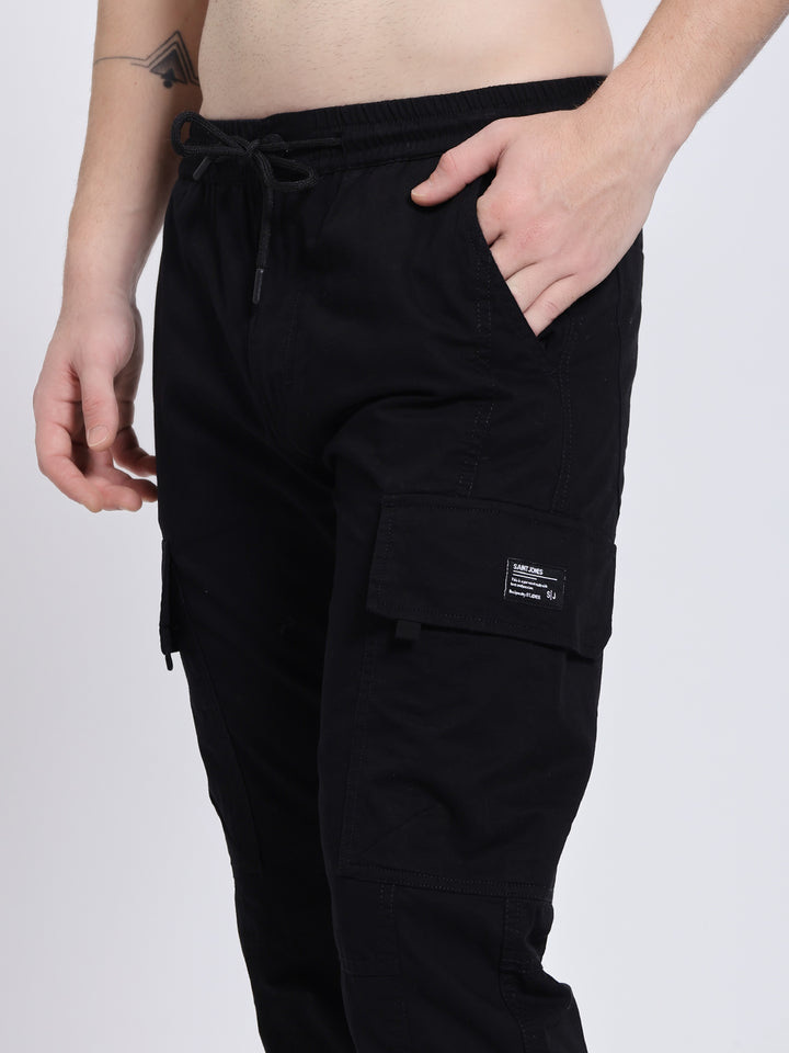 Men's Black Six Pocket Cargo Comfort Fit