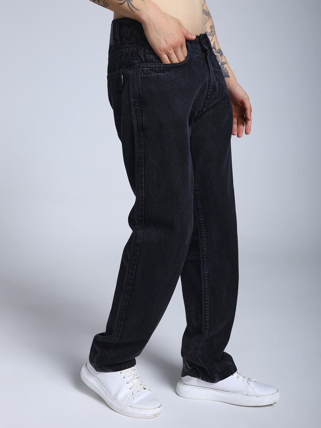 Men's Grey black acru wash jeans