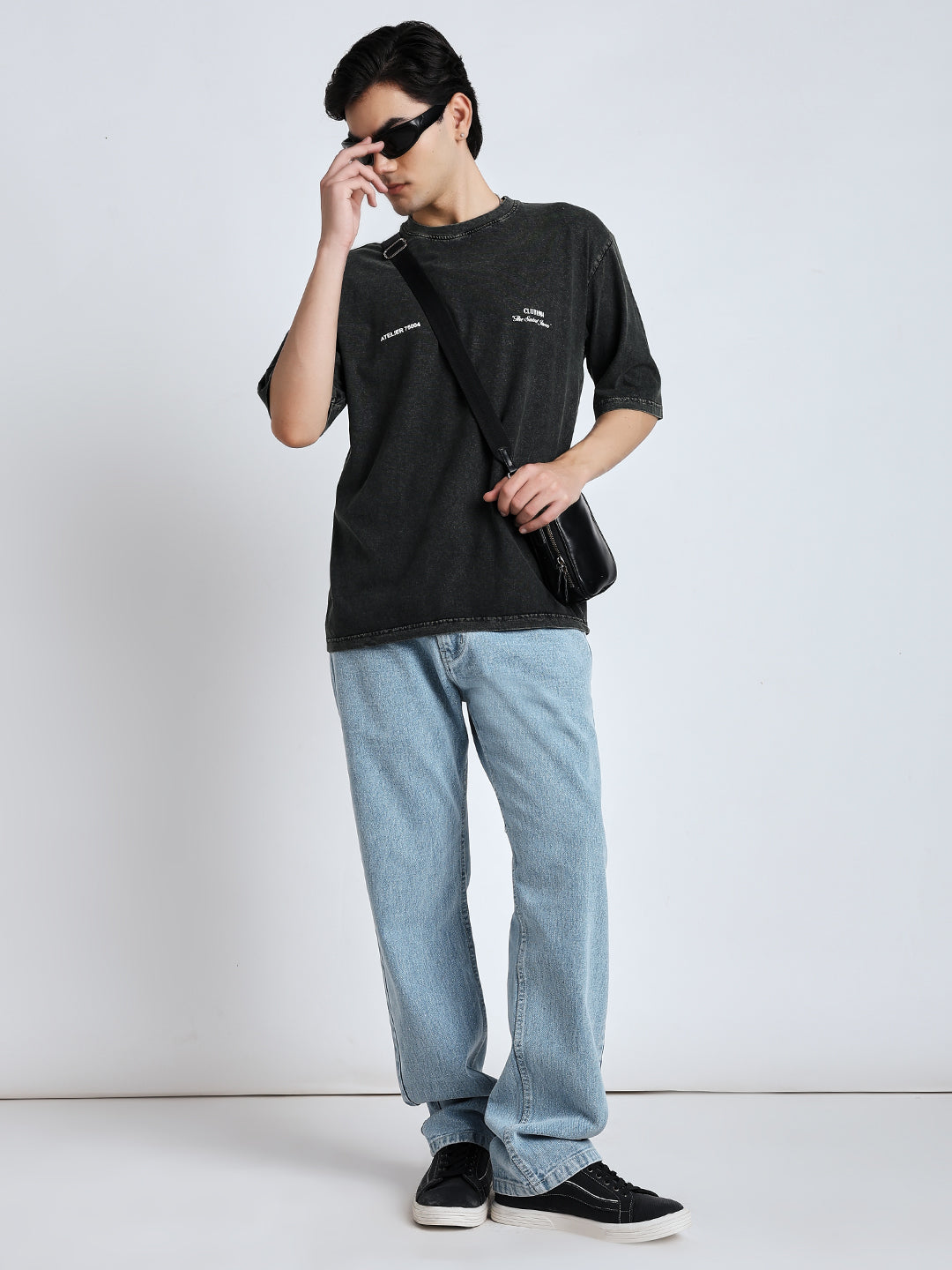 Light blue baggy jeans