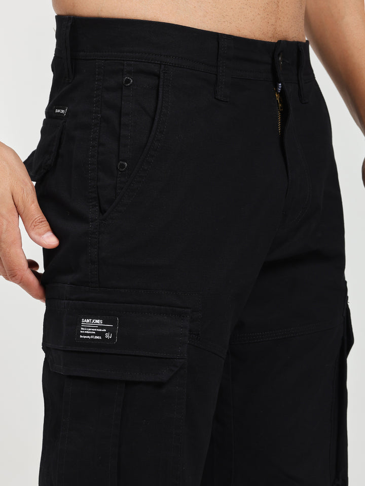 Men’s Tall Length Cargo Pants Black