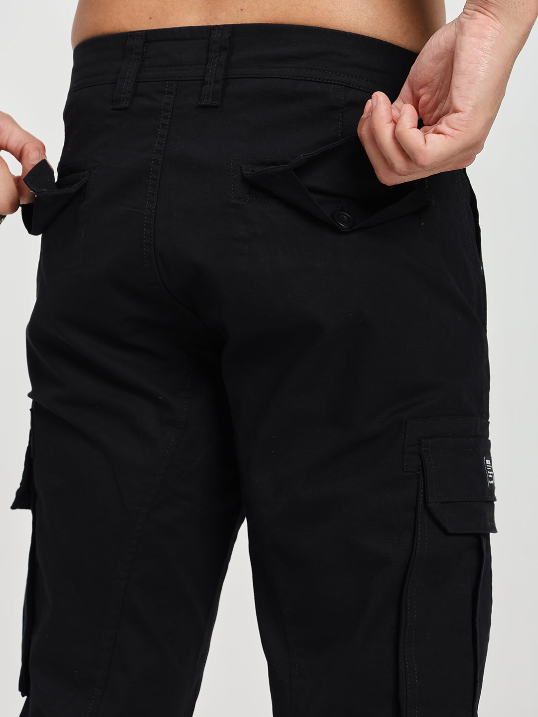Men’s Tall Length Cargo Pants Black