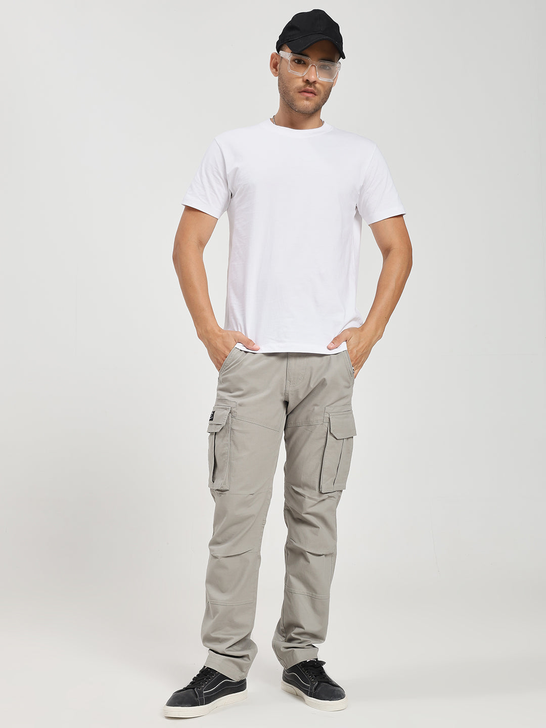 Men’s Tall Length Cargo Pants Light Grey