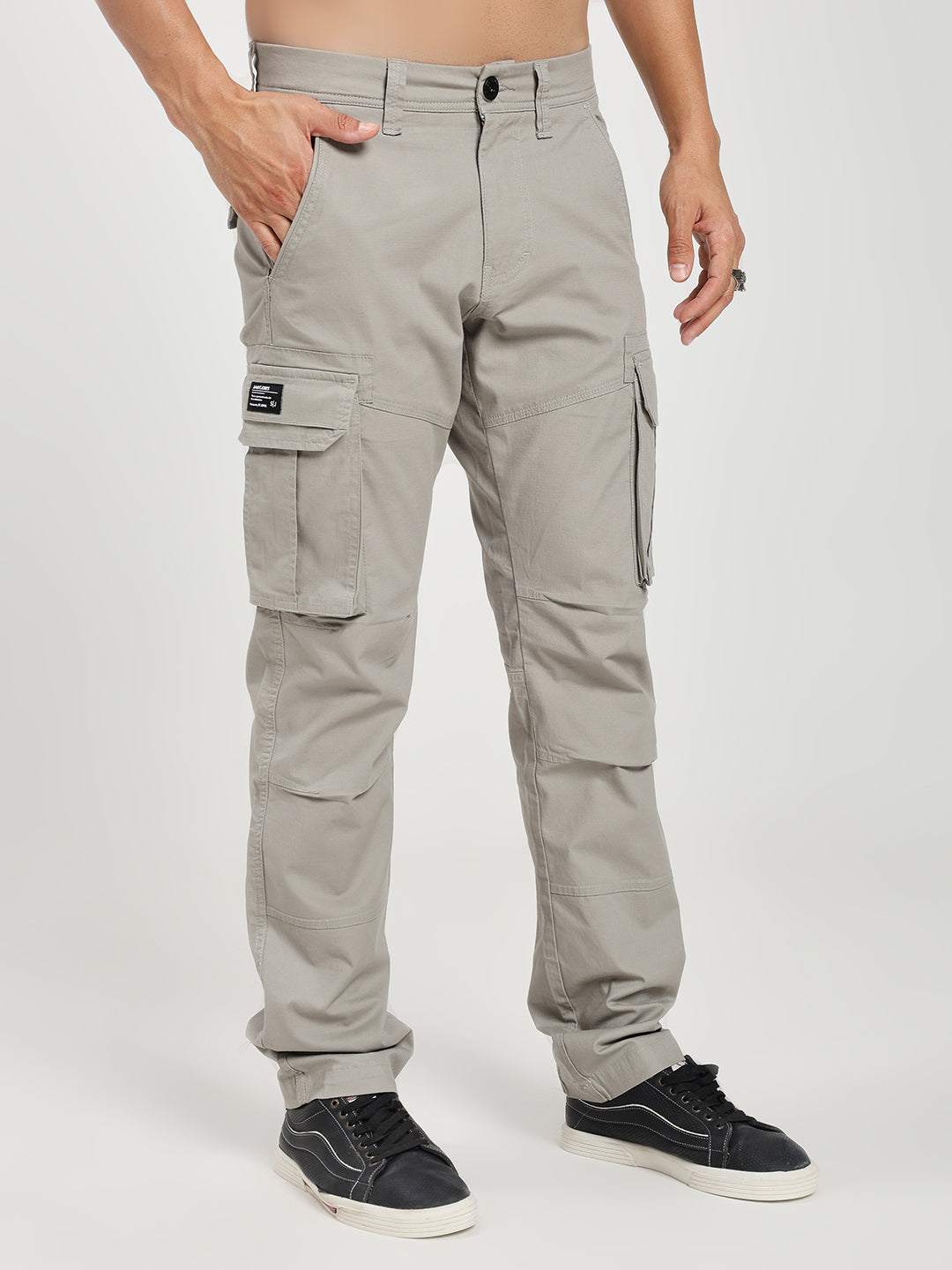 Men’s Tall Length Cargo Pants Light Grey