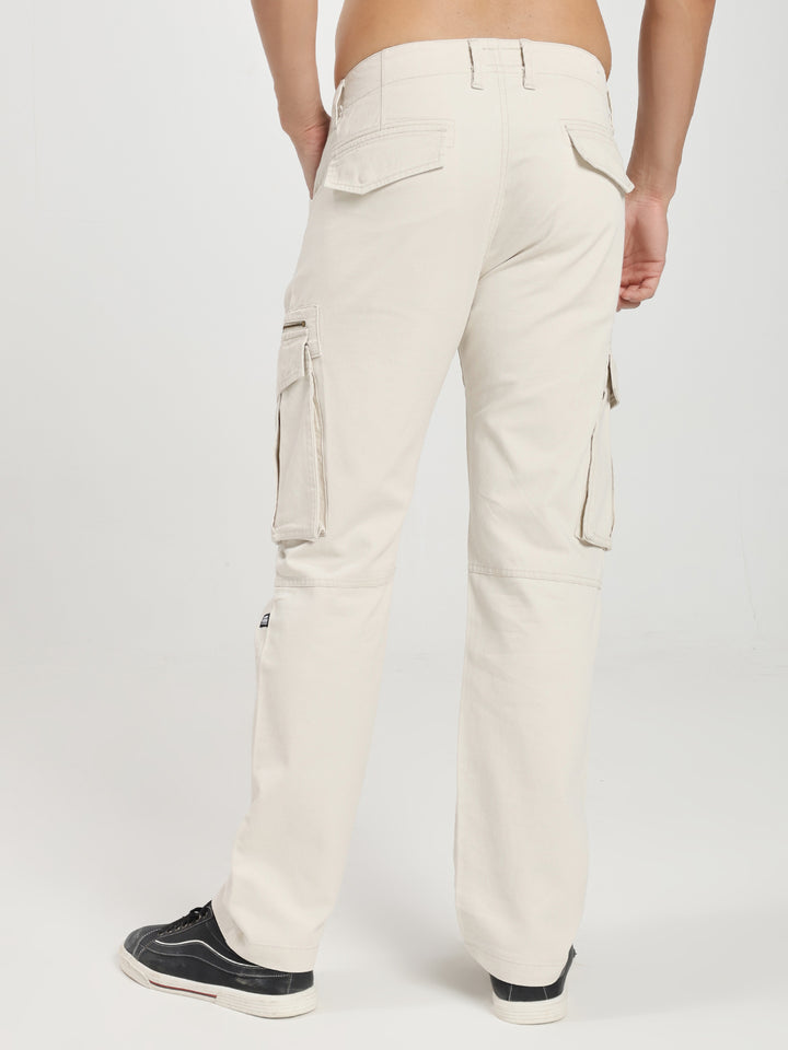 Men’s Casual Cream Cargo Pants