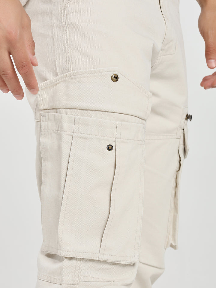 Men’s Casual Cream Cargo Pants