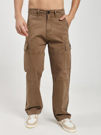 Men’s Relaxed Fit Brown Cargo Pants
