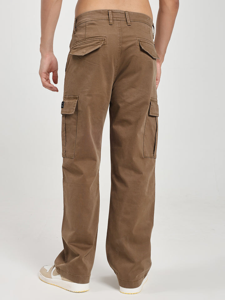 Men’s Relaxed Fit Brown Cargo Pants
