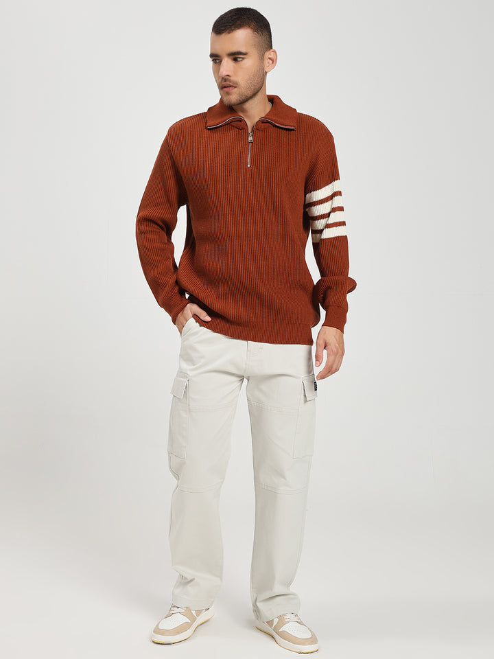 Men’s Relaxed Fit Cream Cargo Pants