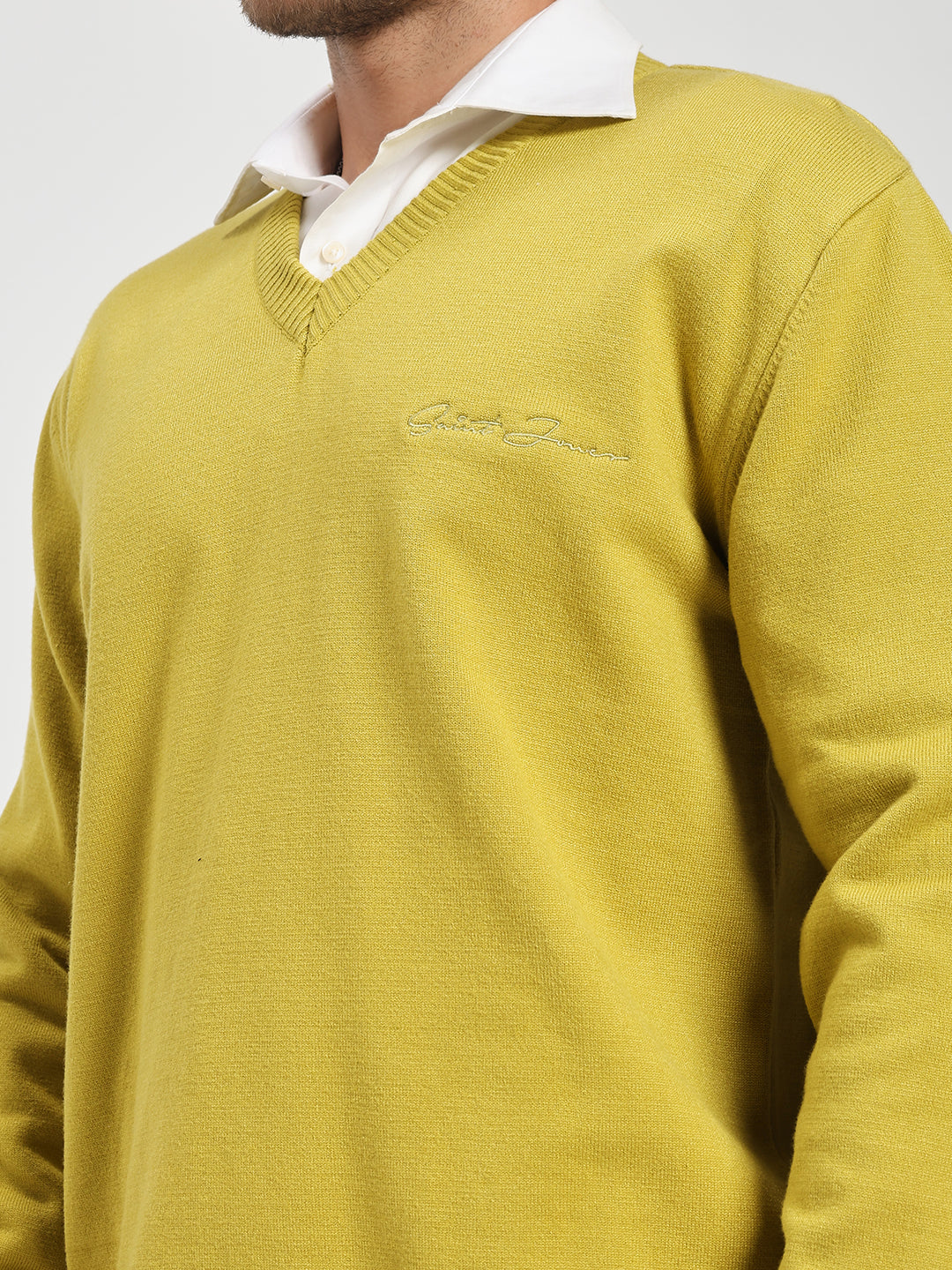 Men’s Yellow V-Neck Sweater