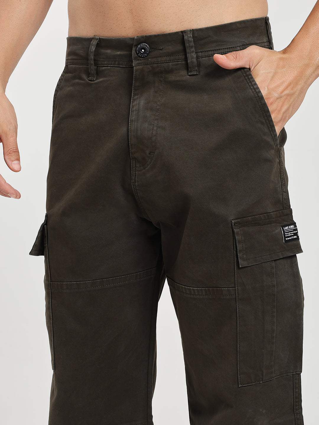 Men’s Relaxed Fit Dark Green Cargo Pants