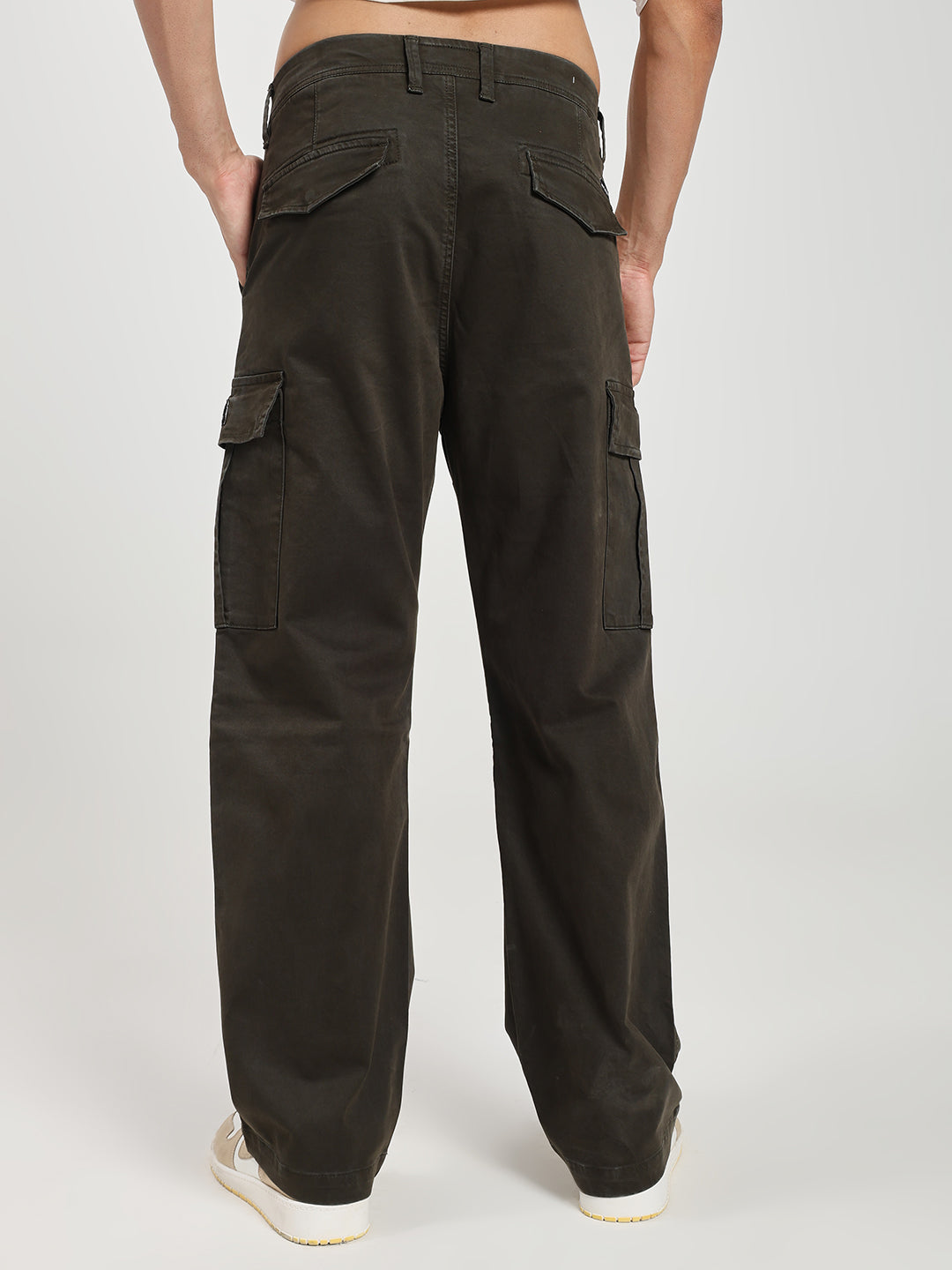 Men’s Relaxed Fit Dark Green Cargo Pants