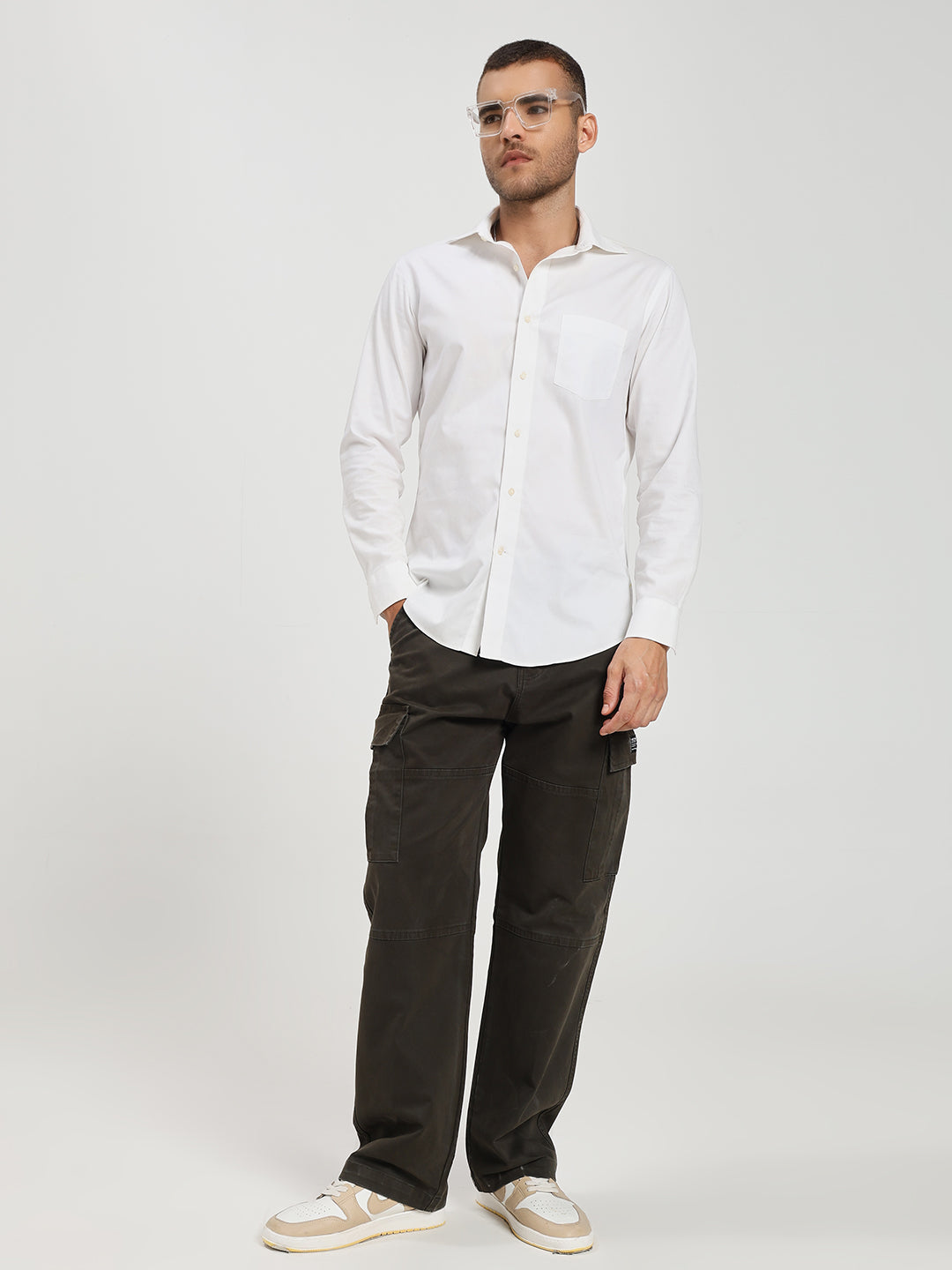 Men’s Relaxed Fit Dark Green Cargo Pants