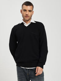 Men’s Black V-Neck Sweater