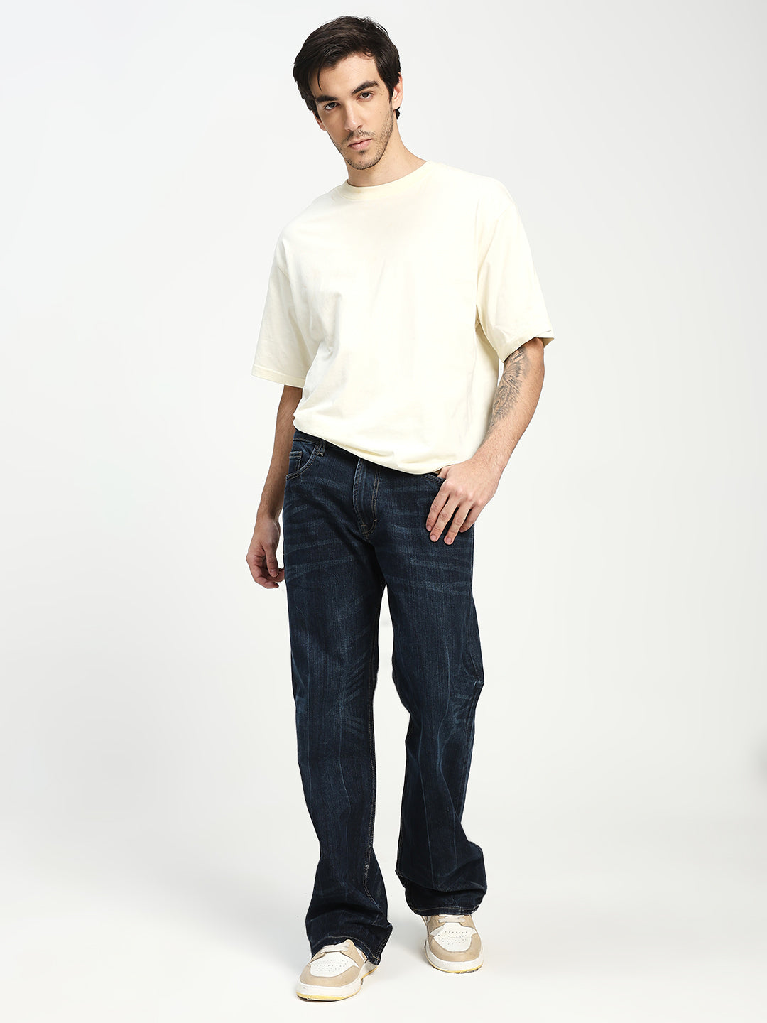 Men’s Blue Bootcut Denim Jeans