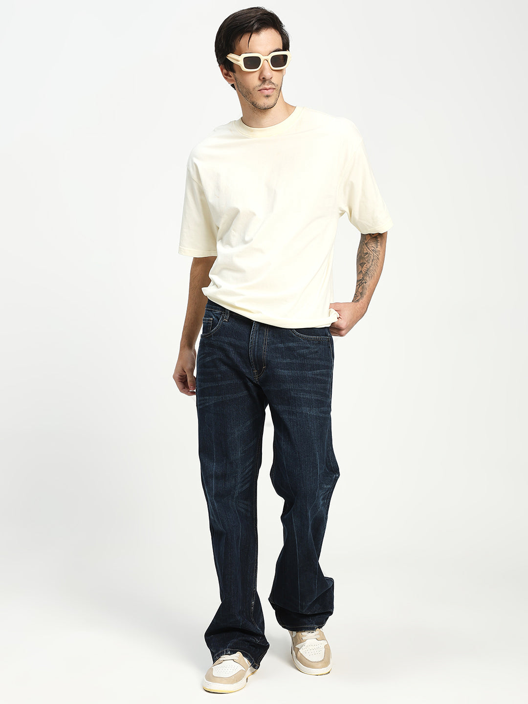 Men’s Blue Bootcut Denim Jeans