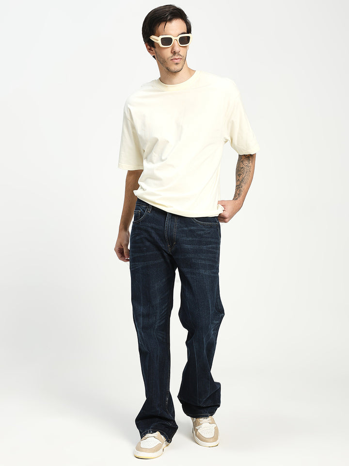 Men’s Blue Bootcut Denim Jeans