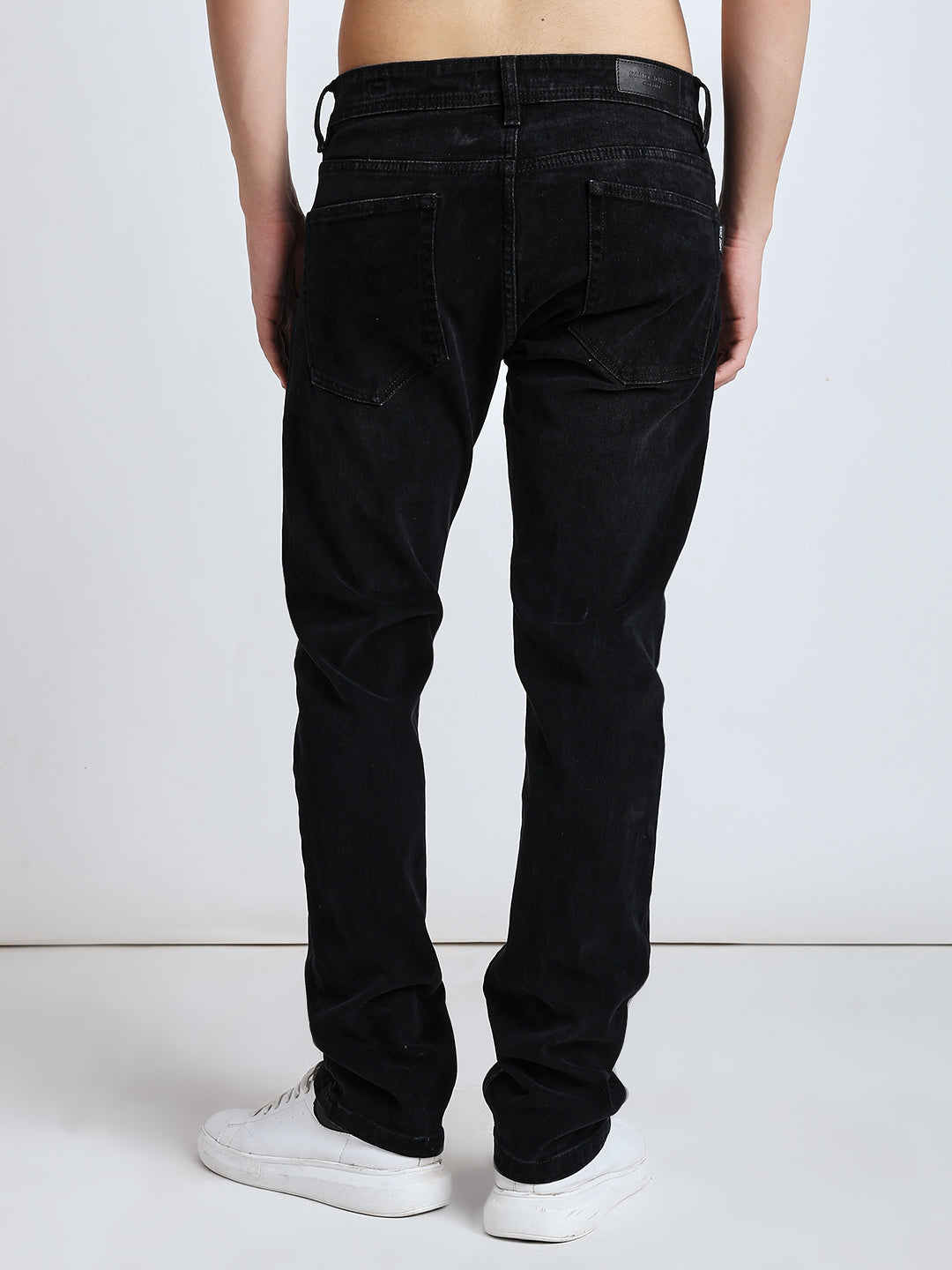 Coal black tapperd jeans