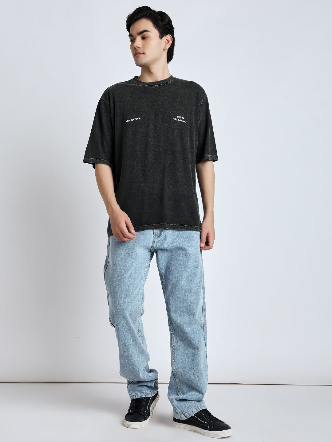 Light blue baggy jeans