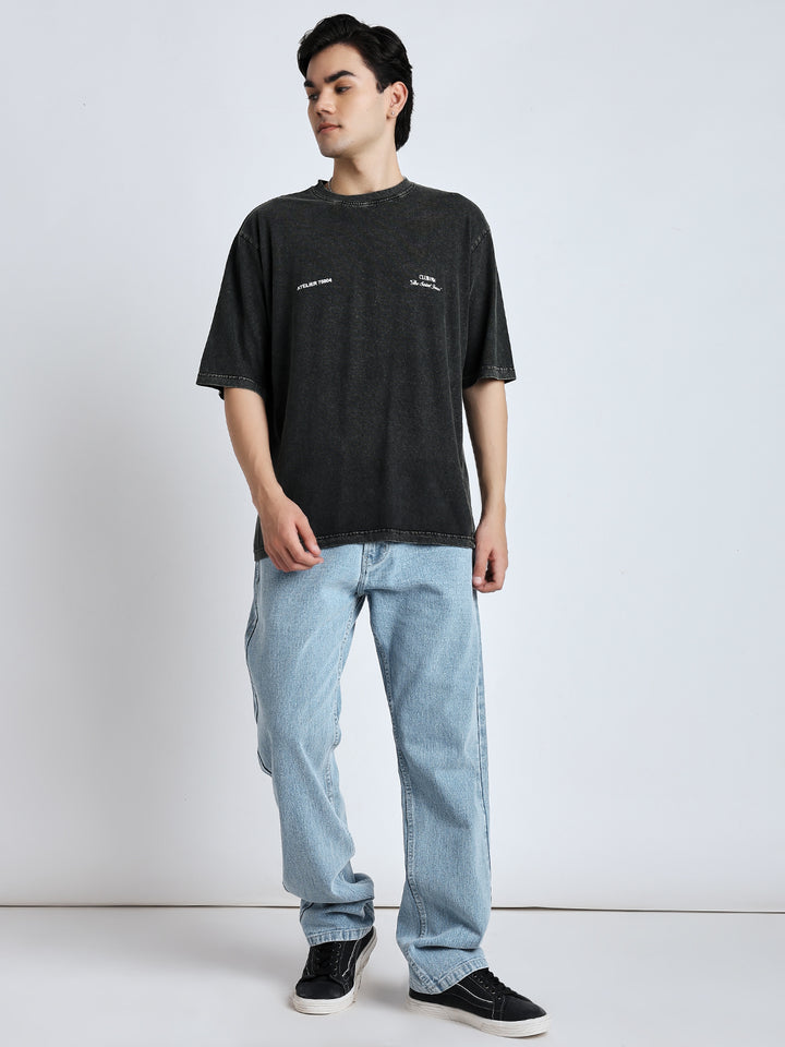 Light blue baggy jeans