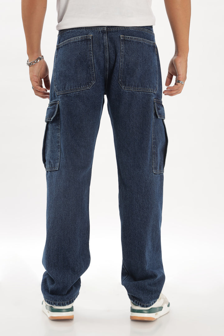 DEEP BLUE BAGGY JEANS