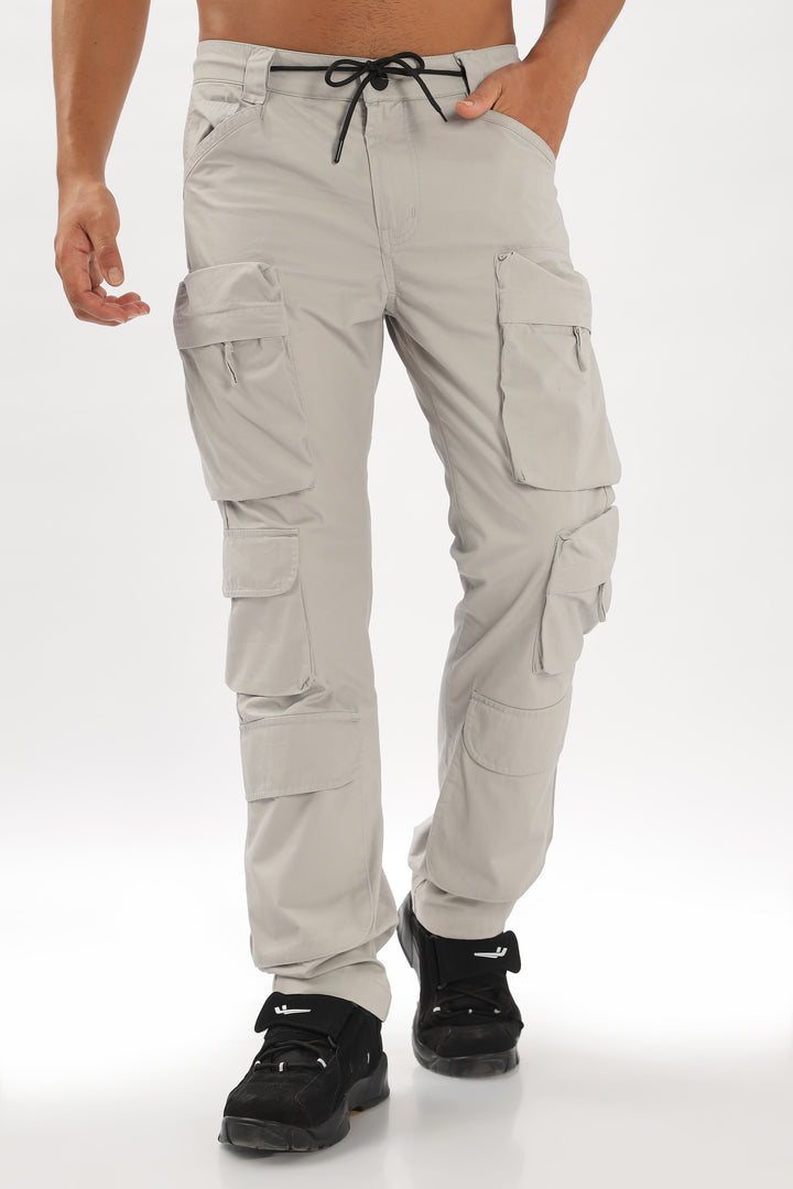 LIGHT GREY CARGO PANTS