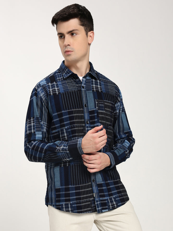Indigo Woven Check Shirt