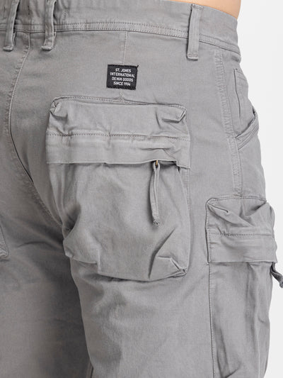 Baggy Utility Pants-10 pockets Light Grey