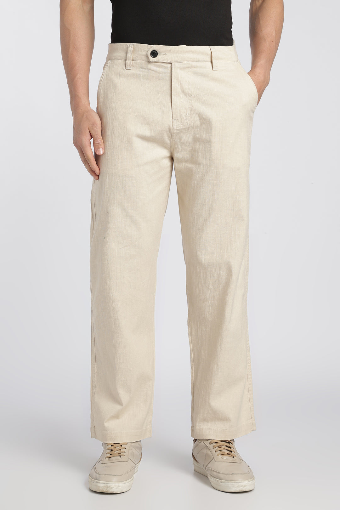Men’s Sand Relaxed Linen Casual Pants