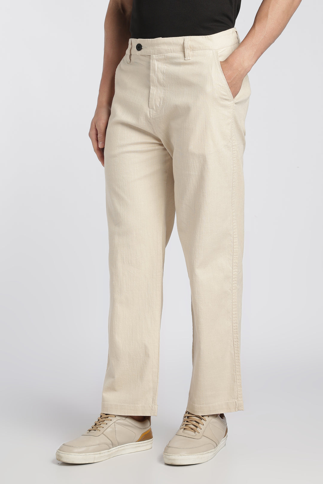 Men’s Sand Relaxed Linen Casual Pants