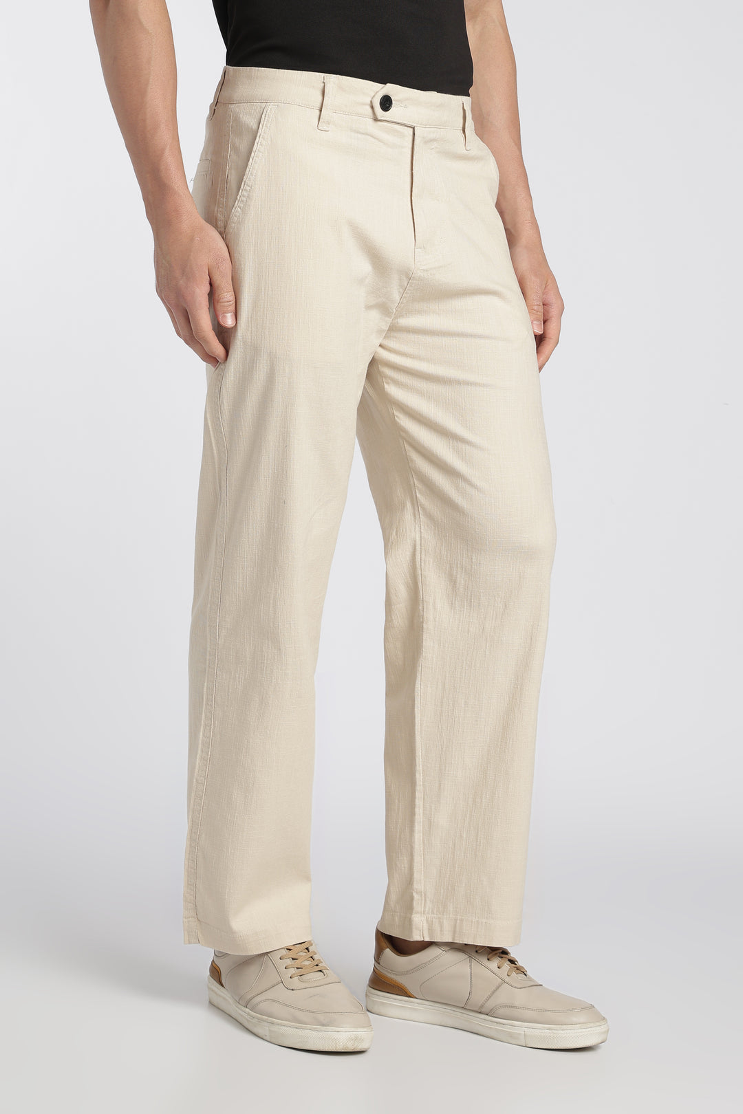 Men’s Sand Relaxed Linen Casual Pants