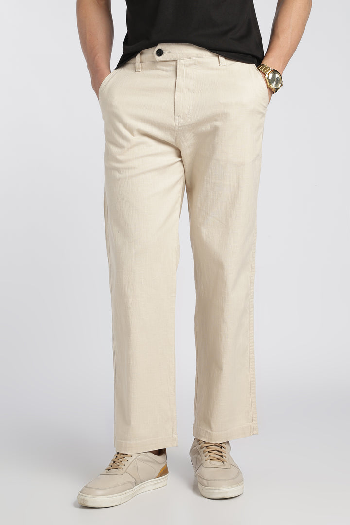 Men’s Sand Relaxed Linen Casual Pants