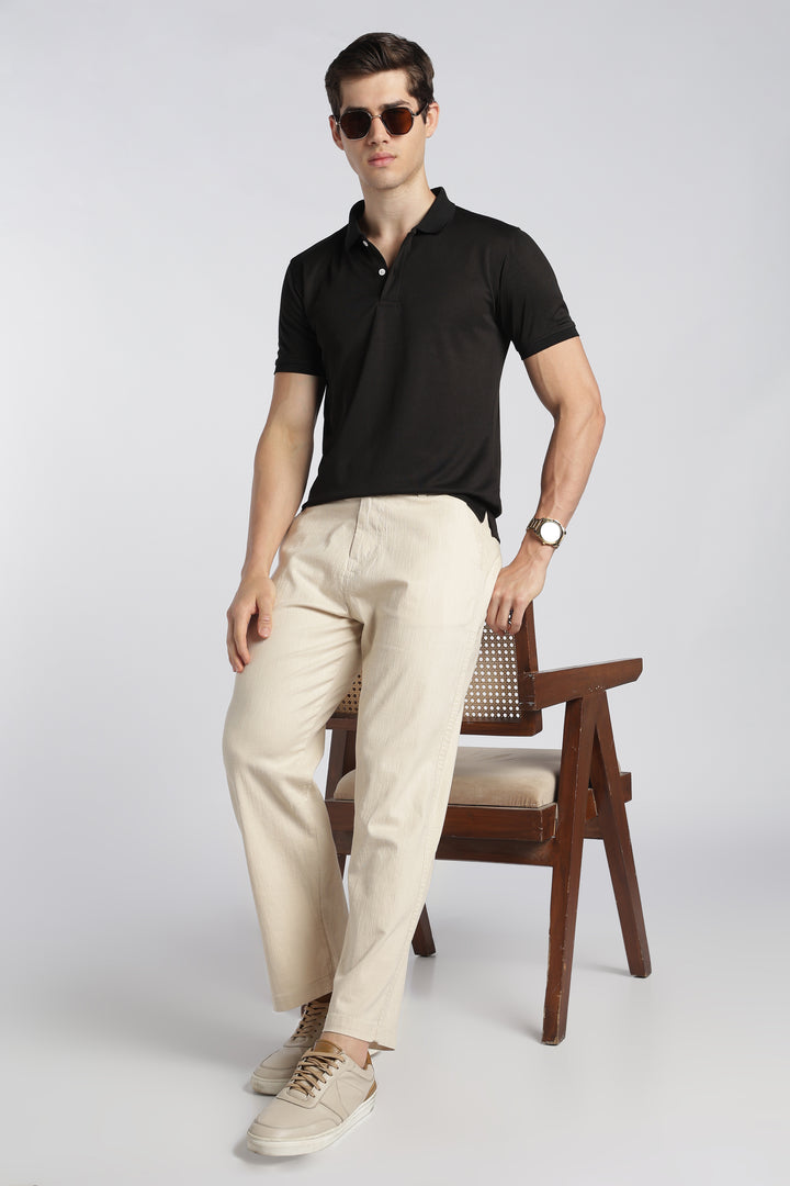 Men’s Sand Relaxed Linen Casual Pants
