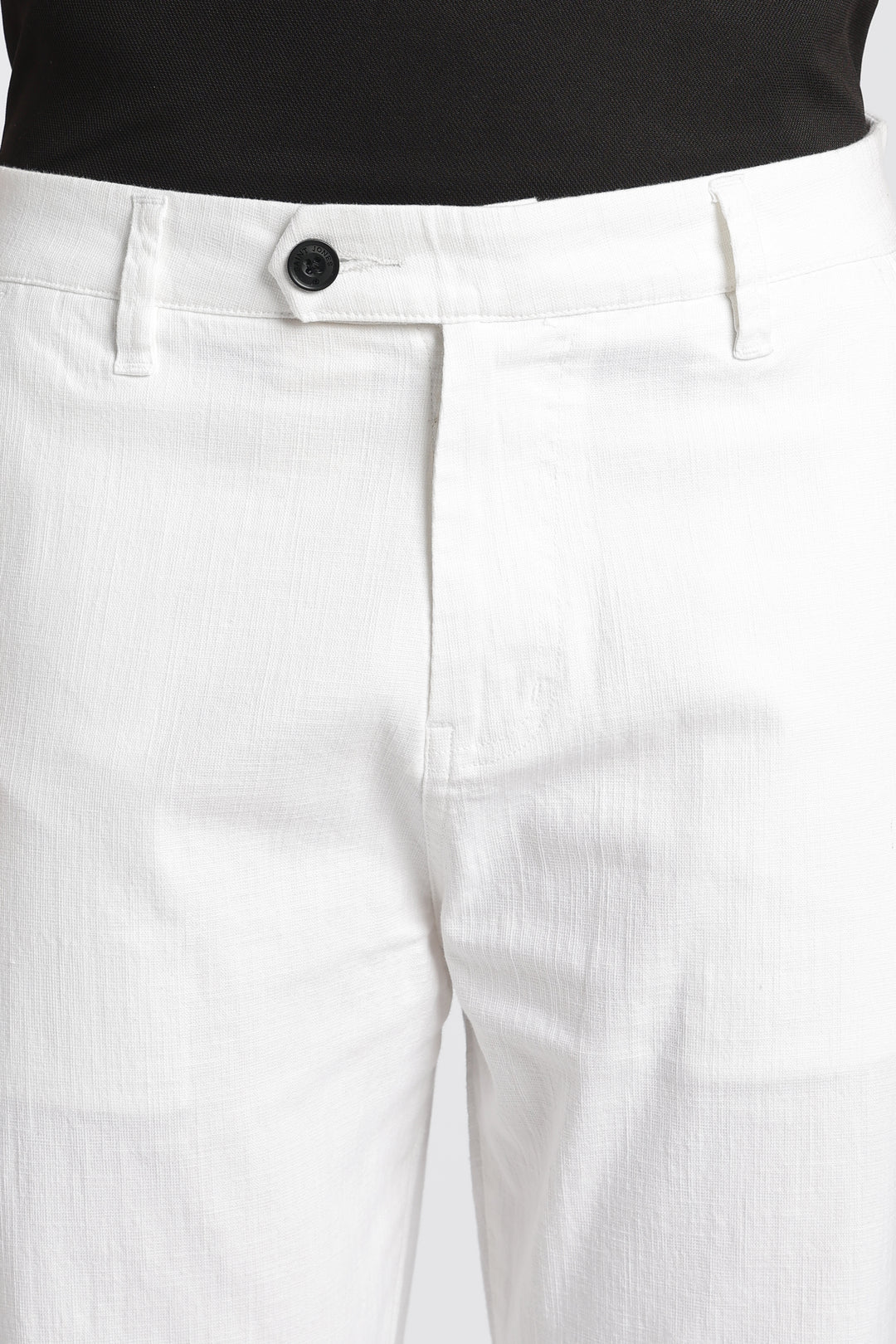 Men’s White Relaxed Linen Casual Pants