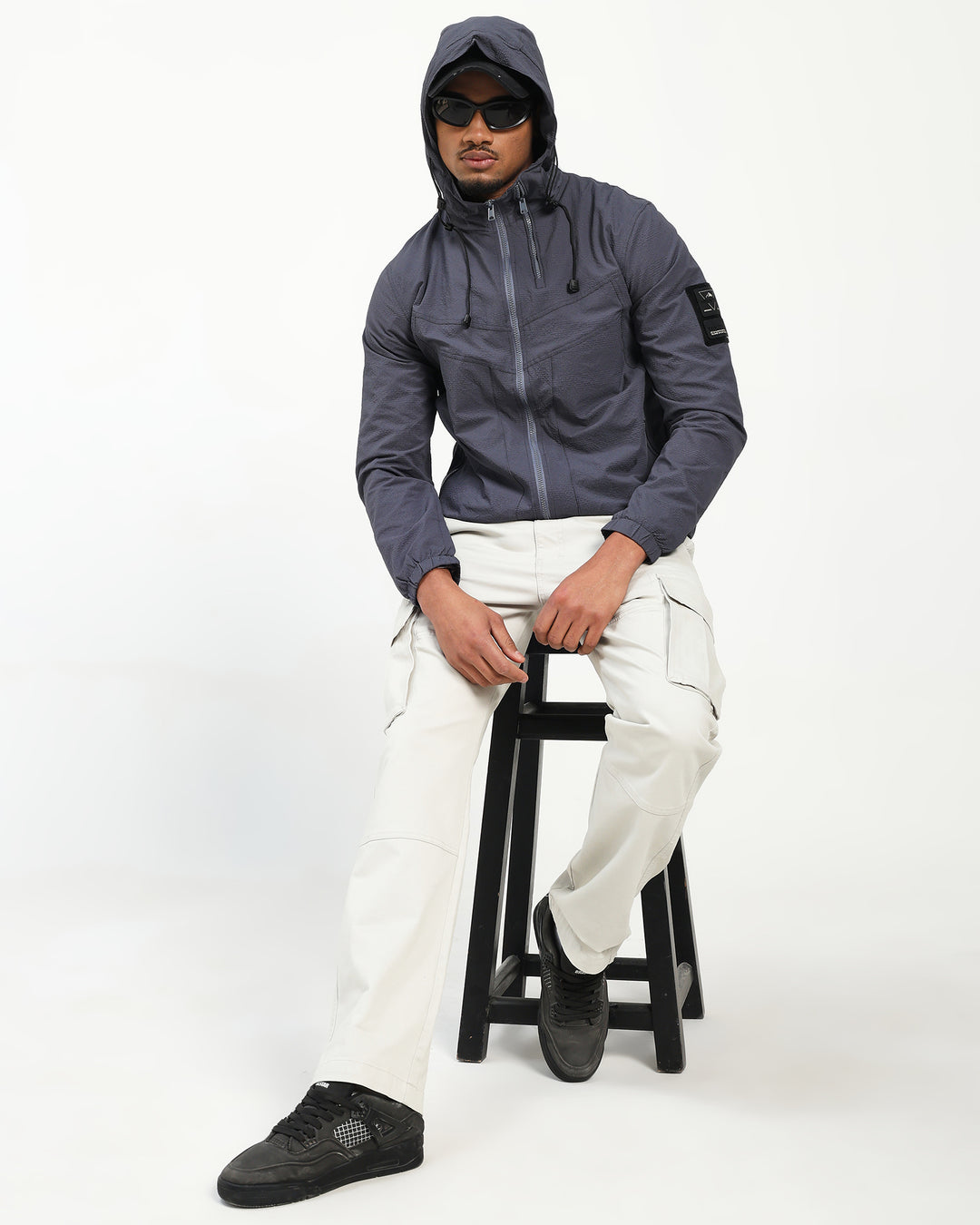 Lightweight Parachute Dark Grey Utility Jacket