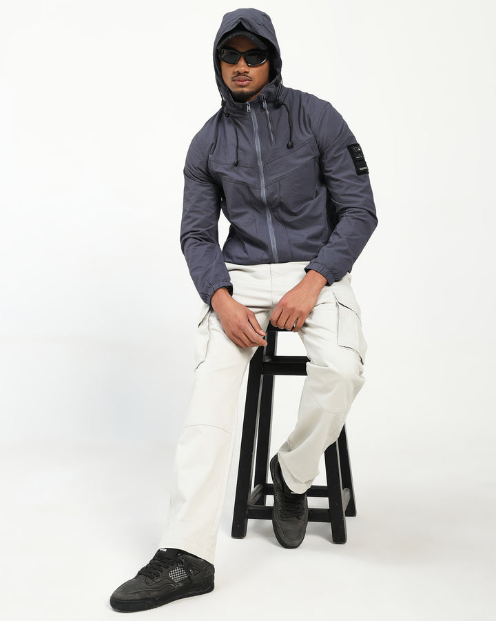 Lightweight Parachute Dark Grey Utility Jacket