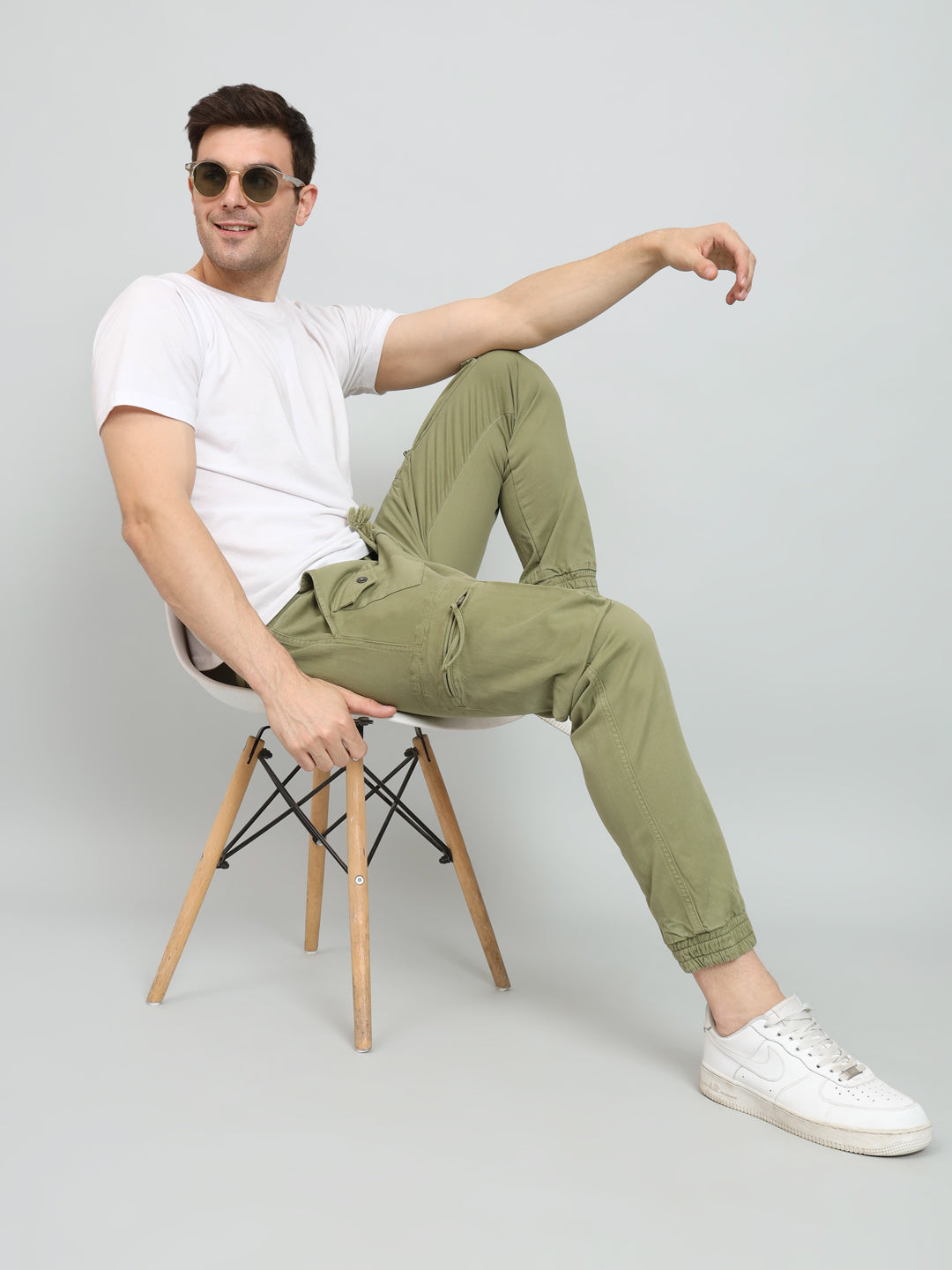 UTILITY CARGO JOGGERS-SAGE GREEN