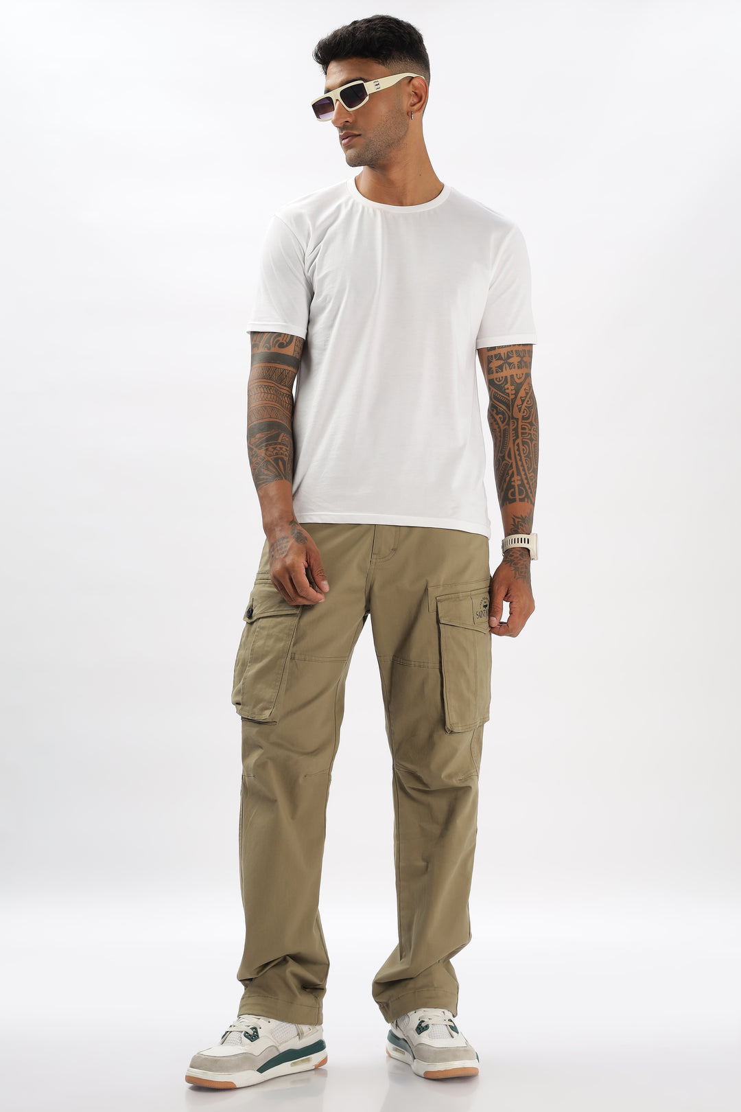 NEW BEIGE COTTON CARGO 6-POCKETS