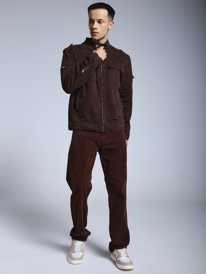 Utility Rider Jacket (Dark Brown)