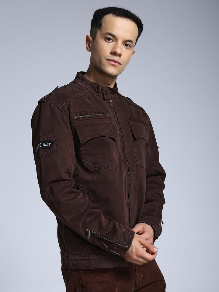 Utility Rider Jacket (Dark Brown)
