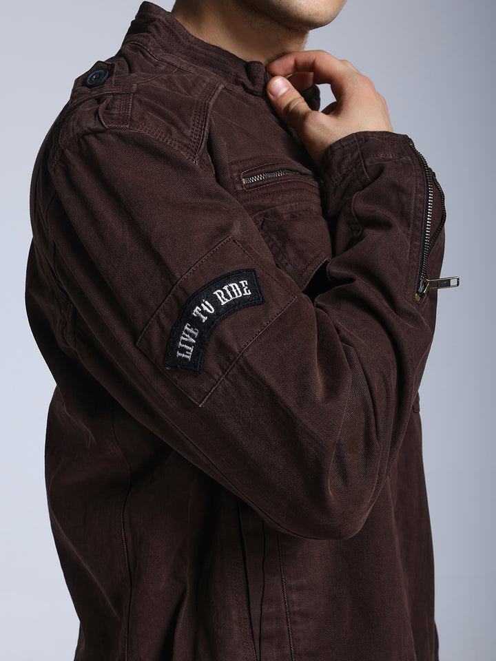 Utility Rider Jacket (Dark Brown)