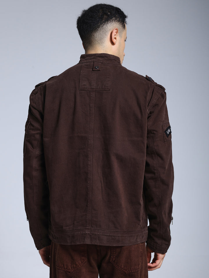 Utility Rider Jacket (Dark Brown)